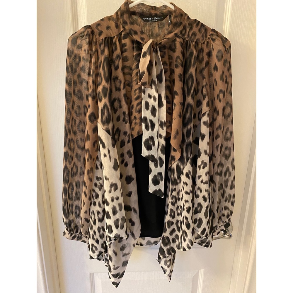 Marciano ombré leopard blouse